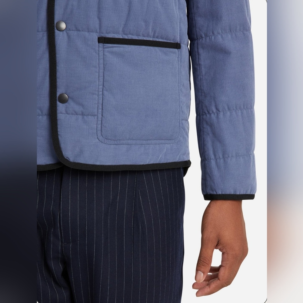 O.N.S. Clothing Crescent Mini Cord Men's Quilted Snap Jacket in Vintage Indigo M - Picture 10 of 12